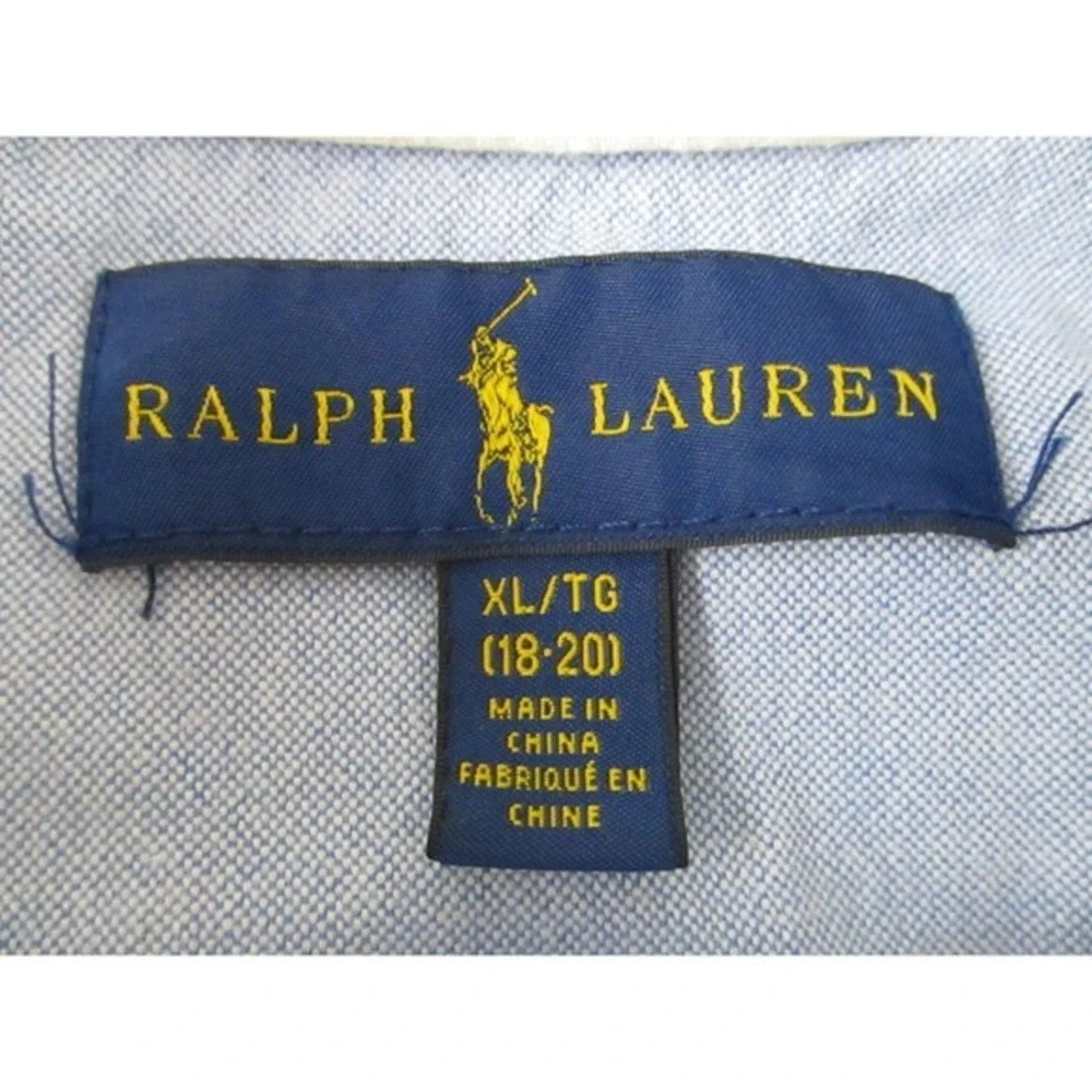 Ralph Lauren Shirt Youth XL Patchwork Striped Button Down Oxford Multicolor‎